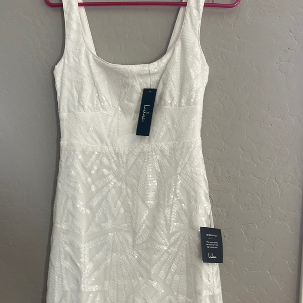 Lulus white sequin dress- Valentines Day!